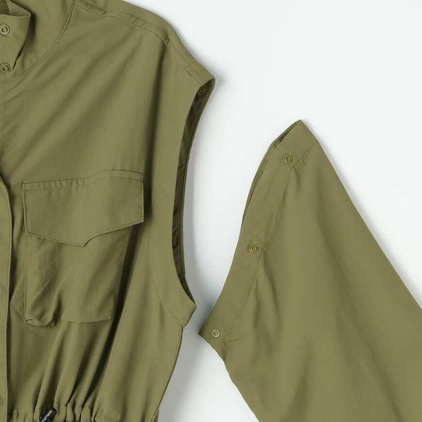 ワークマン公式 レディース高撥水スタンドワンピースアウター 画像