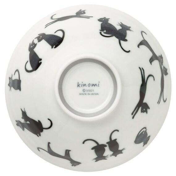 ニトリ公式通販ニトリネット、飯碗 黒猫(ホワイト)商品底面の画像