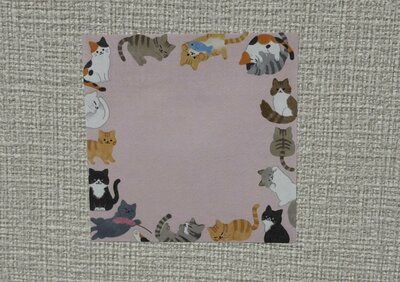 セリア、付箋 猫いっぱい商品画像