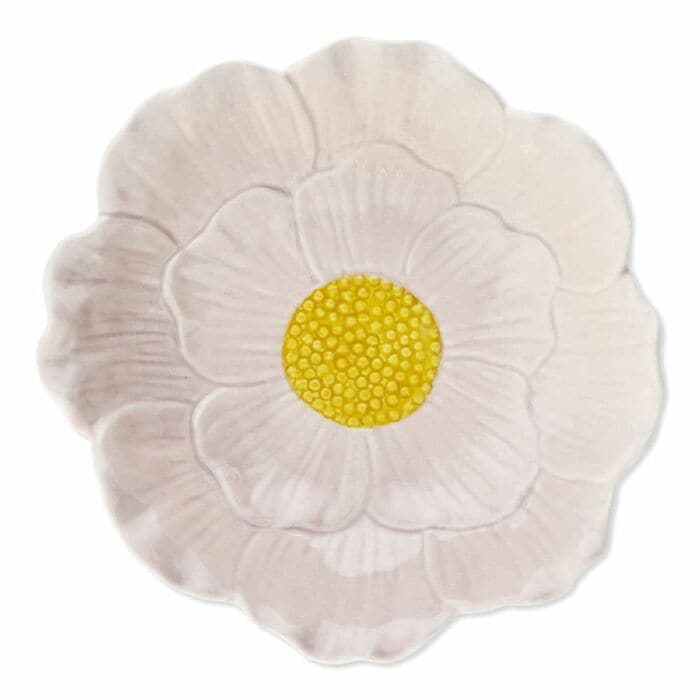 花の形をした、薄ピンク色のフラワーボウル