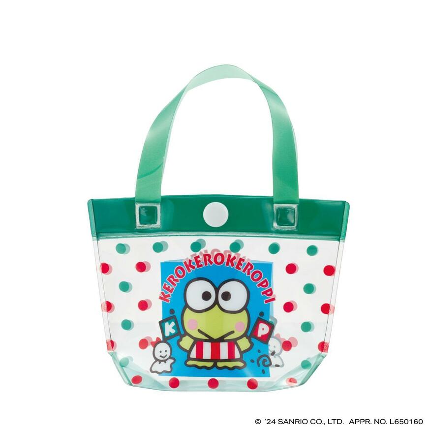 出所：株式会社バンダイ　ベンダー事業部「サンリオキャラクターズのなつかしいプールバッグ風デザインのクリアポーチがガシャポン(R)に登場！『サンリオキャラクターズ プールバッグ風ミニポーチ』発売！」