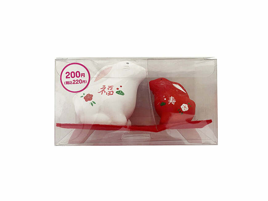 出所：公式通販 ダイソーネットストア 置物（卯親子、座り）