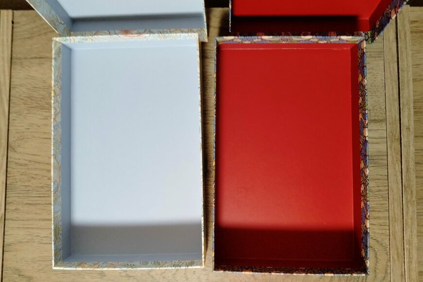 筆者撮影（セリア、文具小物収納BOX フタつき マスターピースコレクション/WM）