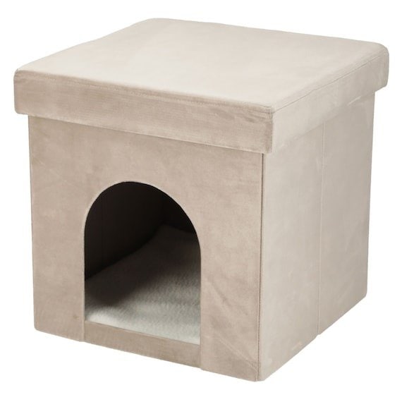 出所：ニトリ公式　ペットが入れる折りたたみスツール（モカ DH04）