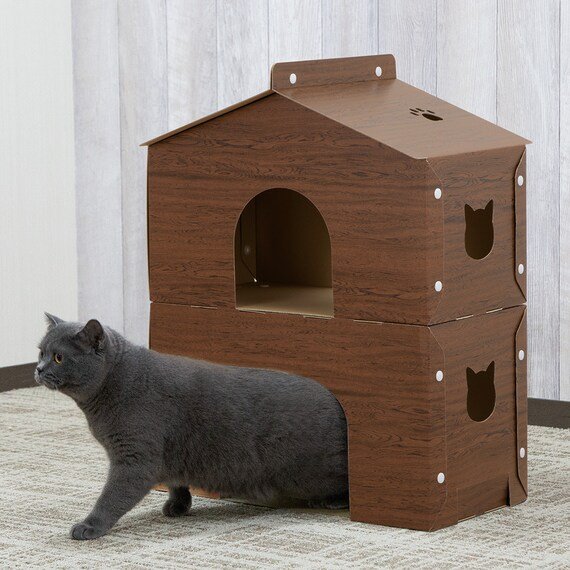 出所：ニトリ公式通販 ニトリネット にゃんしょん 爪とぎ付き(木目 ミドルブラウン)