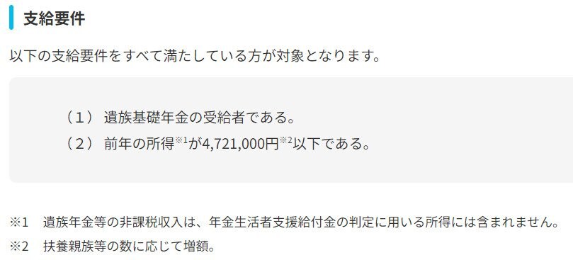 画像:遺族基礎年金の支給要件