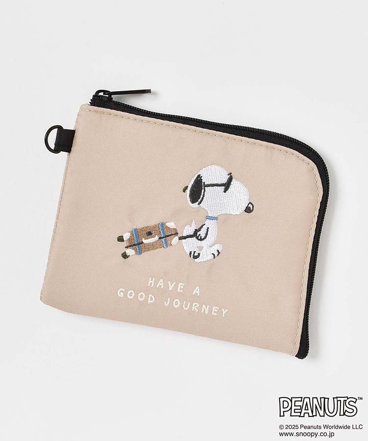 ブルーエブルーエ公式　スヌーピーjourneyスリムマルチウォレット　画像