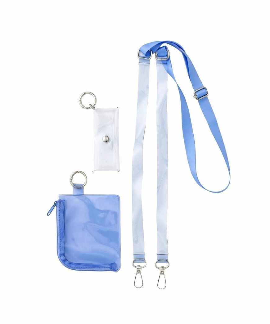 出所：3COINS公式　PVCポーチ付きスマホショルダー