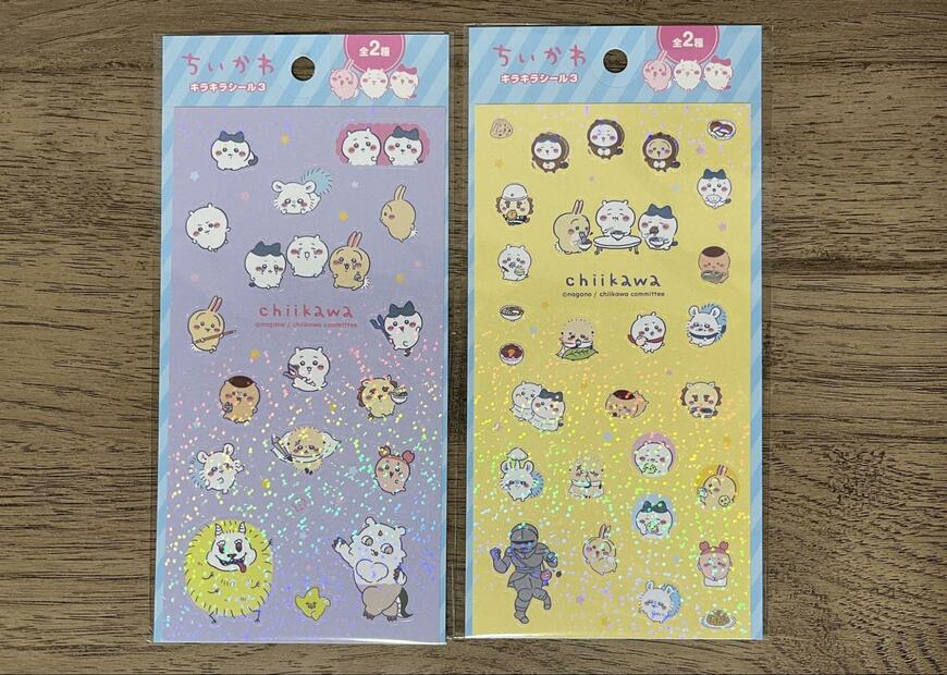 セリア、ちいかわ キラキラシール3撮影画像