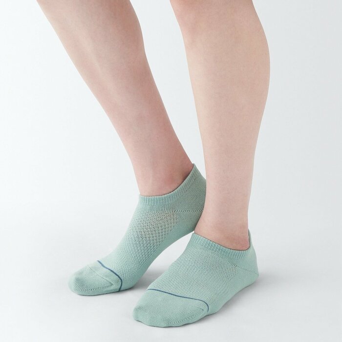 無印良品公式　婦人　足なり直角　さらっと綿　スニーカーイン