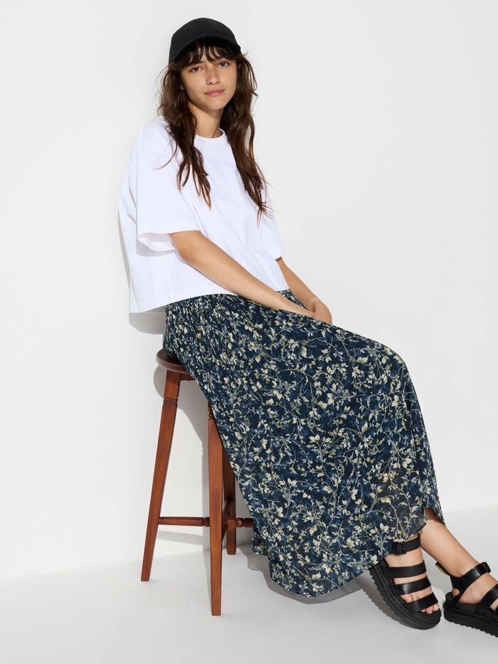 ユニクロ公式 シフォンスカート