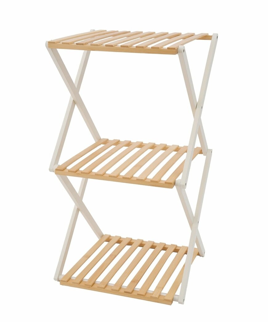 出所：3COINS公式　折りたたみ式3段ラック