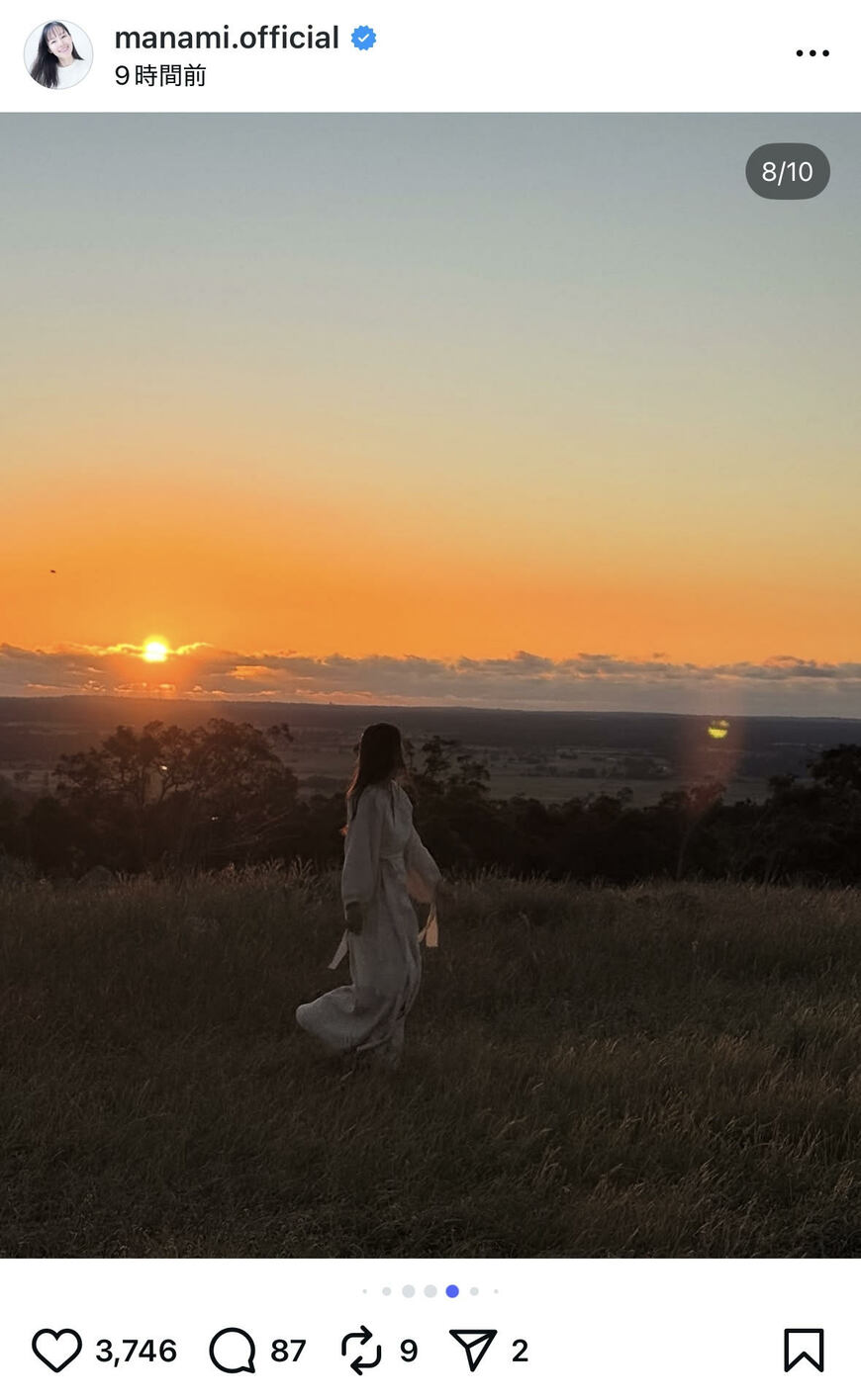 出所：小西真奈美のInstagram（＠manami.official）参照日：2025年10月27日