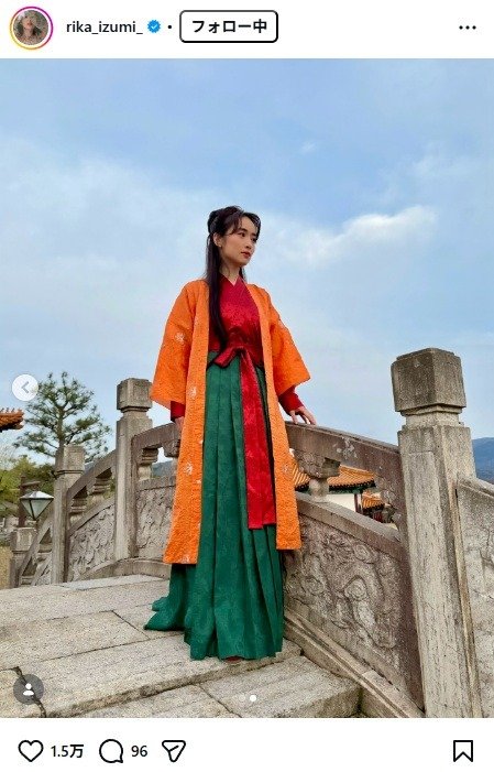出所：泉里香のInstagram（＠rika_izumi_） 参照日：2026年2月17日