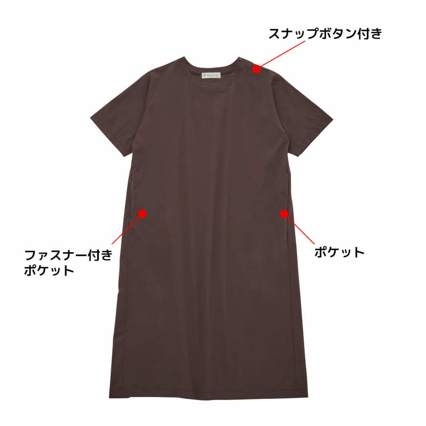 ワークマン公式 レディースエアロクラスターガーデニングワンピースの画像