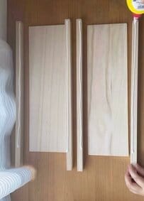 「作ってみたい！！」セリアの〈木製トレイ・B5フレーム・木材〉で→おしゃれな〈アンティーク風収納ケース〉をDIY