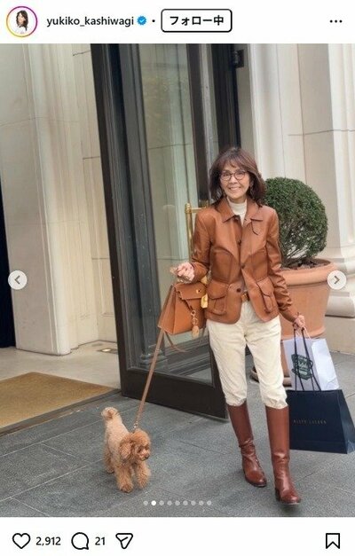 柏木由紀子のInstagram投稿