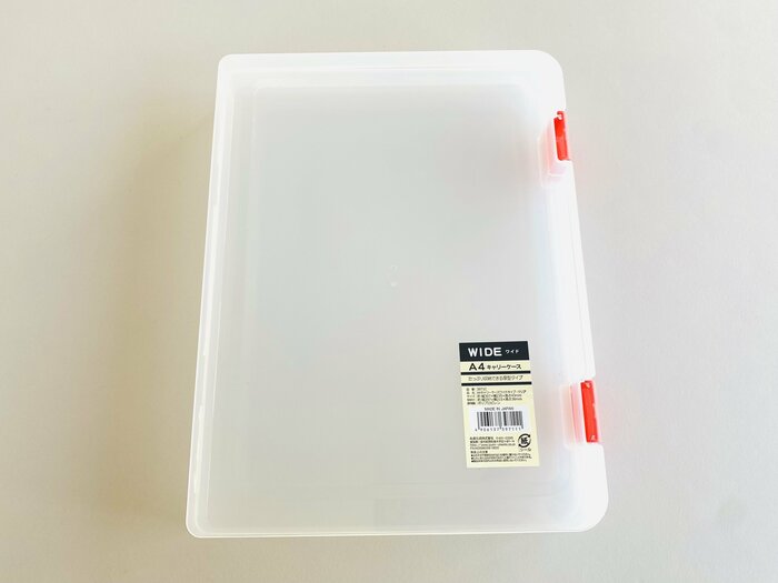 「A4キャリーケースワイドタイプ・クリア」