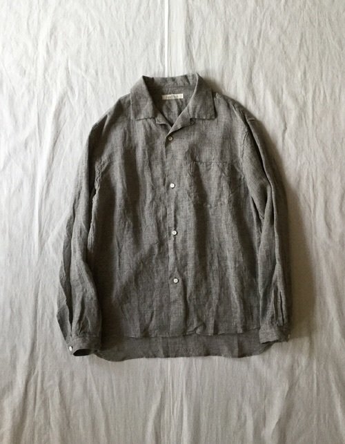 nest Robe CONFECT - Brush Marks Linen Open Collared Shirt ¥20,520（税込）