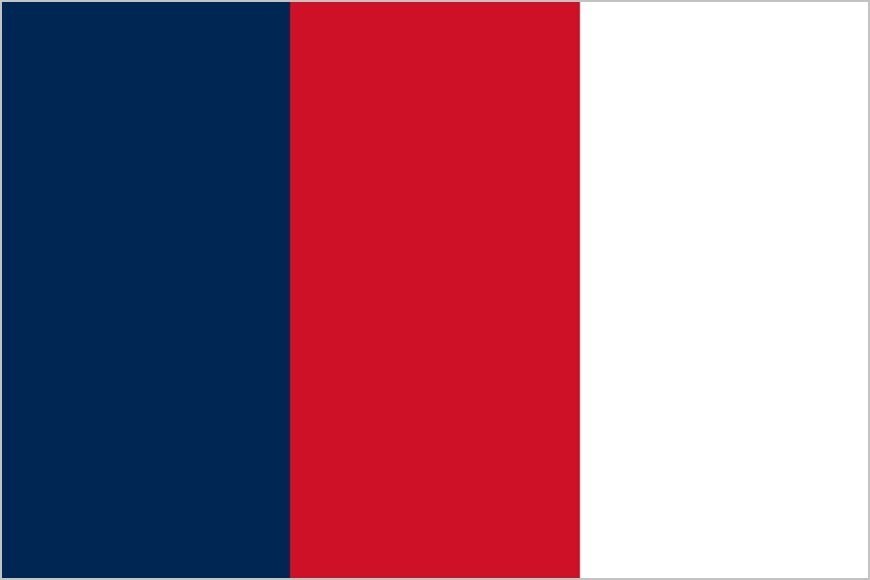 二月革命の後に数カ月間だけ使われた「青・赤・白」の国旗