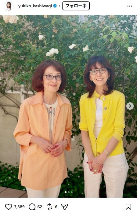 出所：柏木由紀子のInstagram（＠yukiko_kashiwagi） 参照日：2026年5月21日