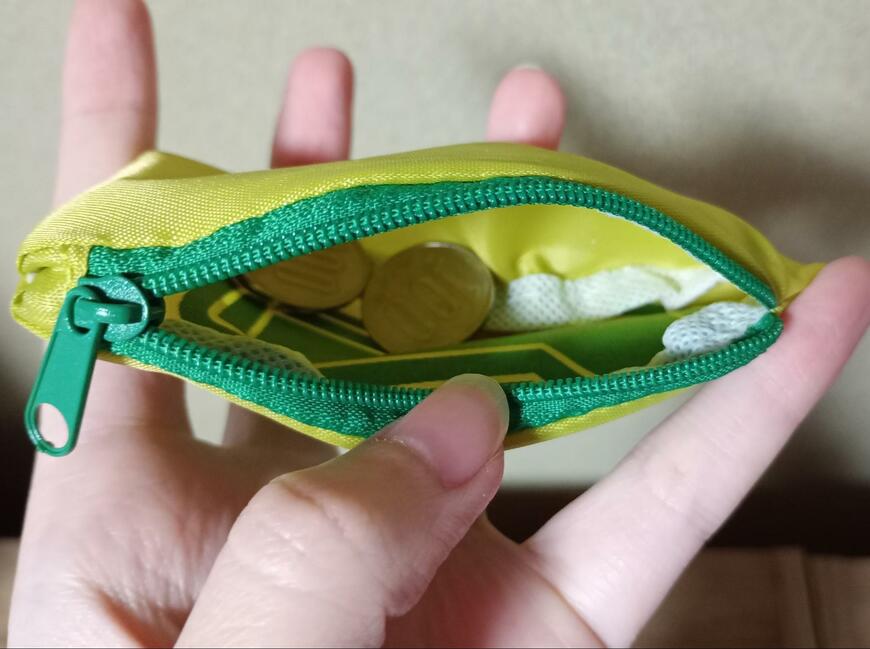 筆者撮影（ダイソー、コインケース　古墳柄）