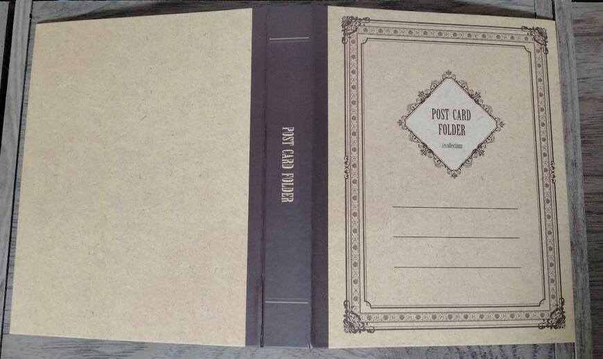 筆者撮影（セリア、ポストカードファイル2段 96ポケット クラシック柄）