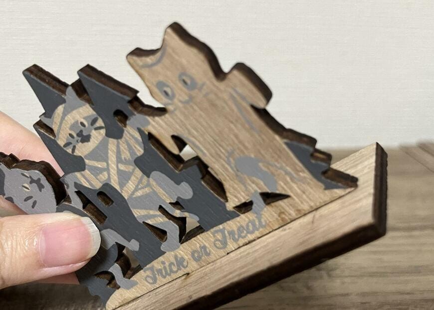 セリア、ウッドハロウィンスタンド画像