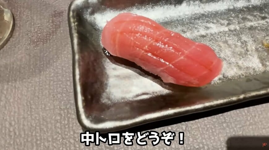 3人が大絶賛した中トロ