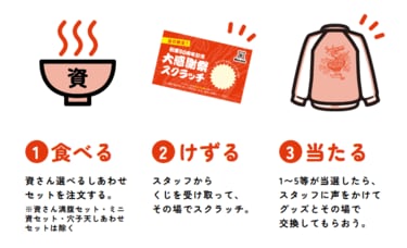 資さんうどんの創業50周年くじが豪華すぎる！「スカジャンならぬ…」激