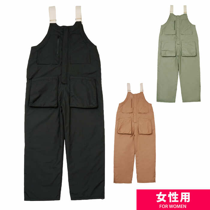 冬のキャンプに重宝する、火の粉の飛び火で穴が空きにくい防融加工のサロペット