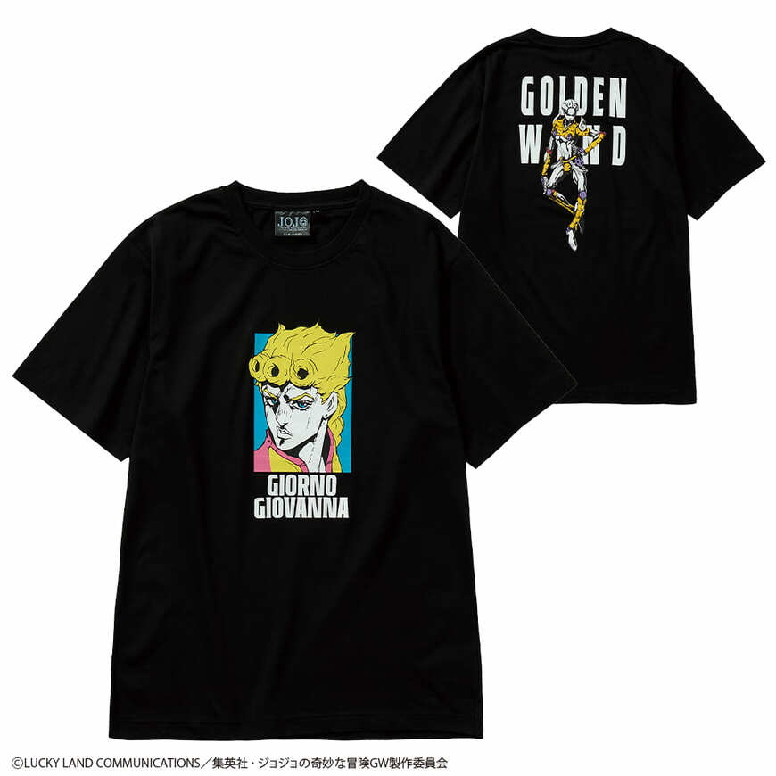 出所：ワークマン公式　アニメ『ジョジョの奇妙な冒険　黄金の風』　プリント半袖Tシャツ