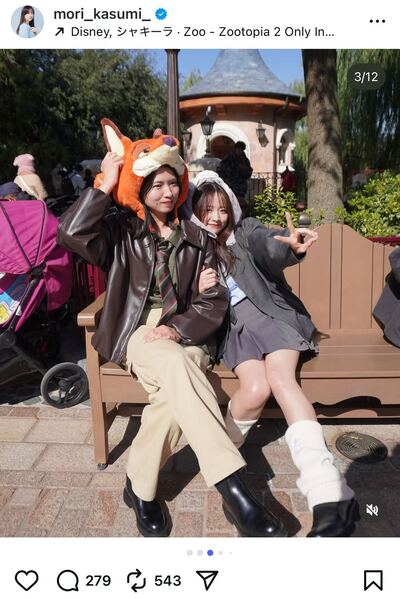 出所：森香澄のInstagram（@mori_kasumi_）参照日：2025年12月11日