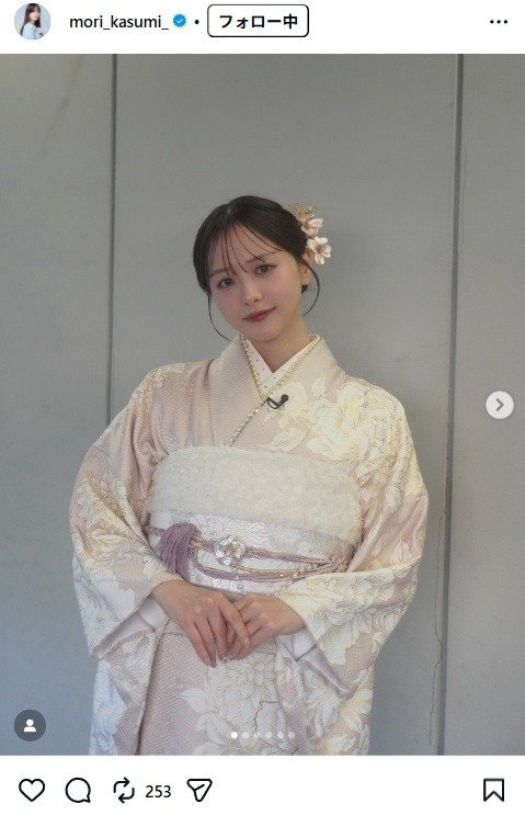 出所：森香澄のInstagram（＠mori_kasumi_） 参照日：2026年1月6日