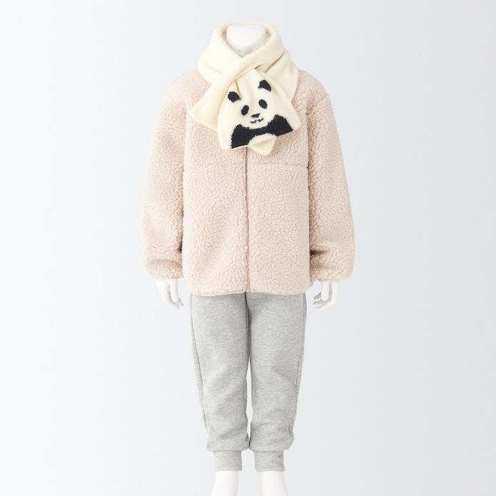 出所：無印良品ネットストア 再生ポリエステル混　のびのび　動物マフラー（キッズ）