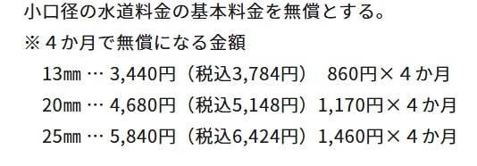 東京都では水道代の基本料金が無料に