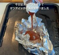 【夫のためのお弁当記録】オーブンで4品仕上げた『サンドイッチ弁当』に「計算された切り口」と反響
