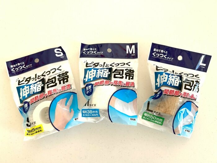 S、M、Lと、部位に応じて使い分けられる3サイズ展開