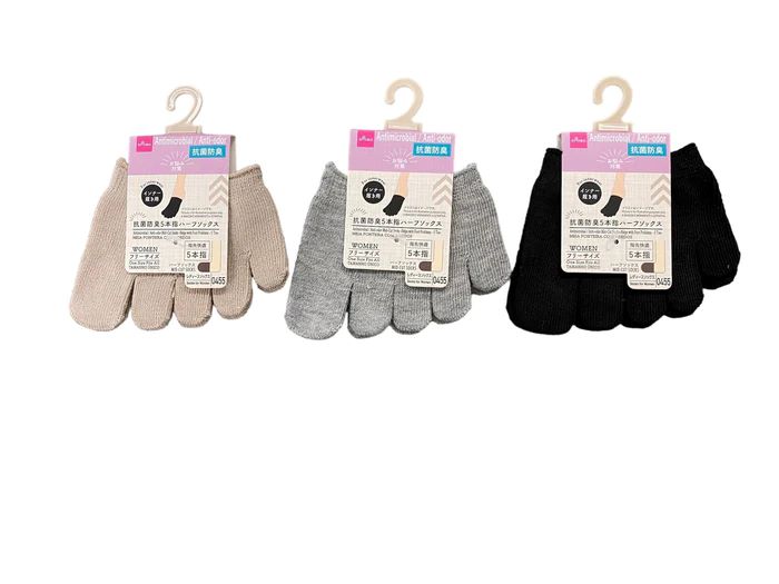 抗菌防臭ハーフソックス(お悩み対策、5本指)画像
