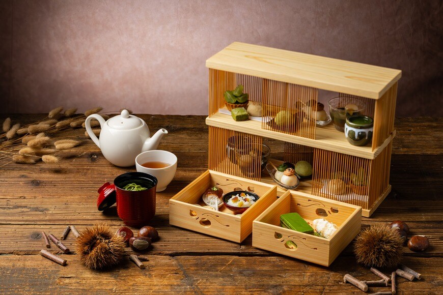 出所：株式会社アイビス「秋の味覚を堪能！大好評の「茶フタヌーンティー」シリーズに9月1日（日）から秋限定バージョンが新登場！【茶想もりた園 なんば店】」（PR TIMES）