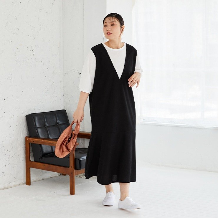 出所：しまむら 公式オンラインストア レディース　レイヤードワンピース（Vanilla studio）