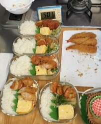 エビ好きな娘さんの誕生日に母が作る！エビだらけの【エビフライ＆エビの香味だれ弁当】豪華すぎて話題