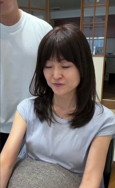 お任せで仕上がった、アフターの愛されボブ