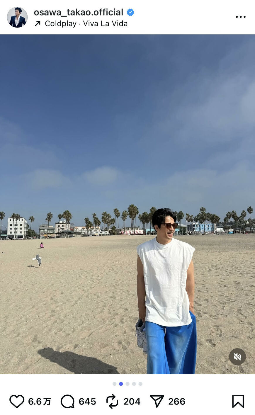 出所：大沢たかおのInstagram（@osawa_takao.official）参照日：2025年10月31日