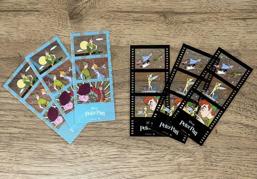 筆者撮影（セリア、〈ピーターパン〉フォトグレイ風ステッカー6P）