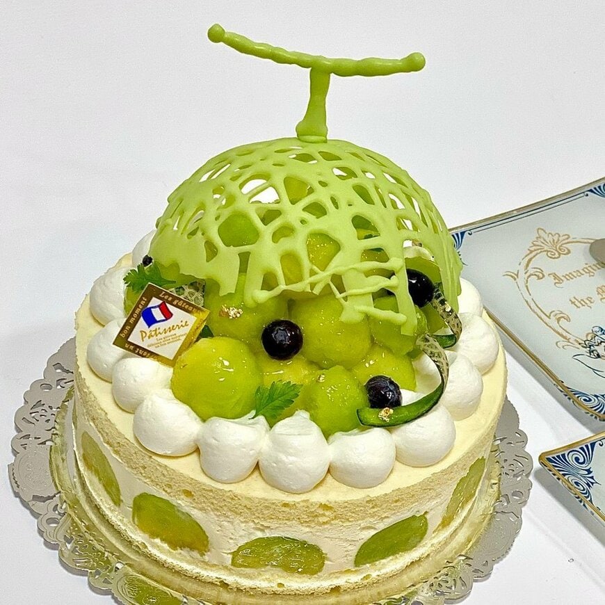 おしゃれなメロンケーキ