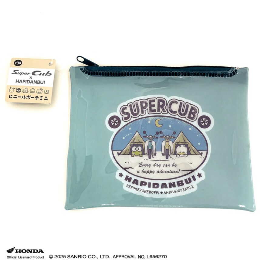 ワッツ公式 Super Cub × はぴだんぶい ビニールポーチミニ 362617 画像
