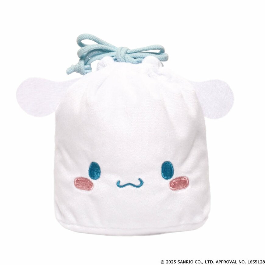 アイピーフォー株式会社公式 サンリオキャラクターズ ふわふわフェイス巾着(シナモロール)