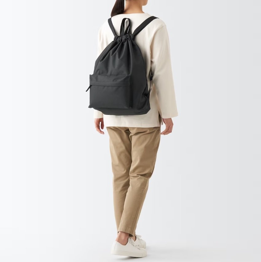 無印良品、トートにもなる巾着リュックサック商品画像