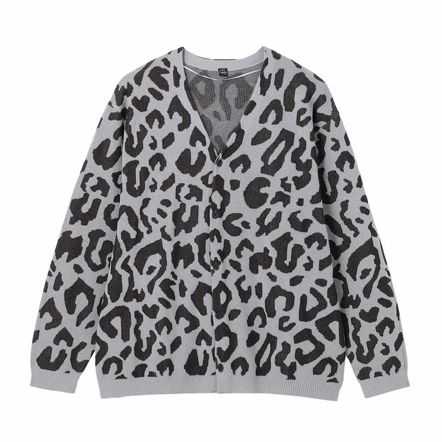 ワークマン公式　アニマル柄ニットカーディガン